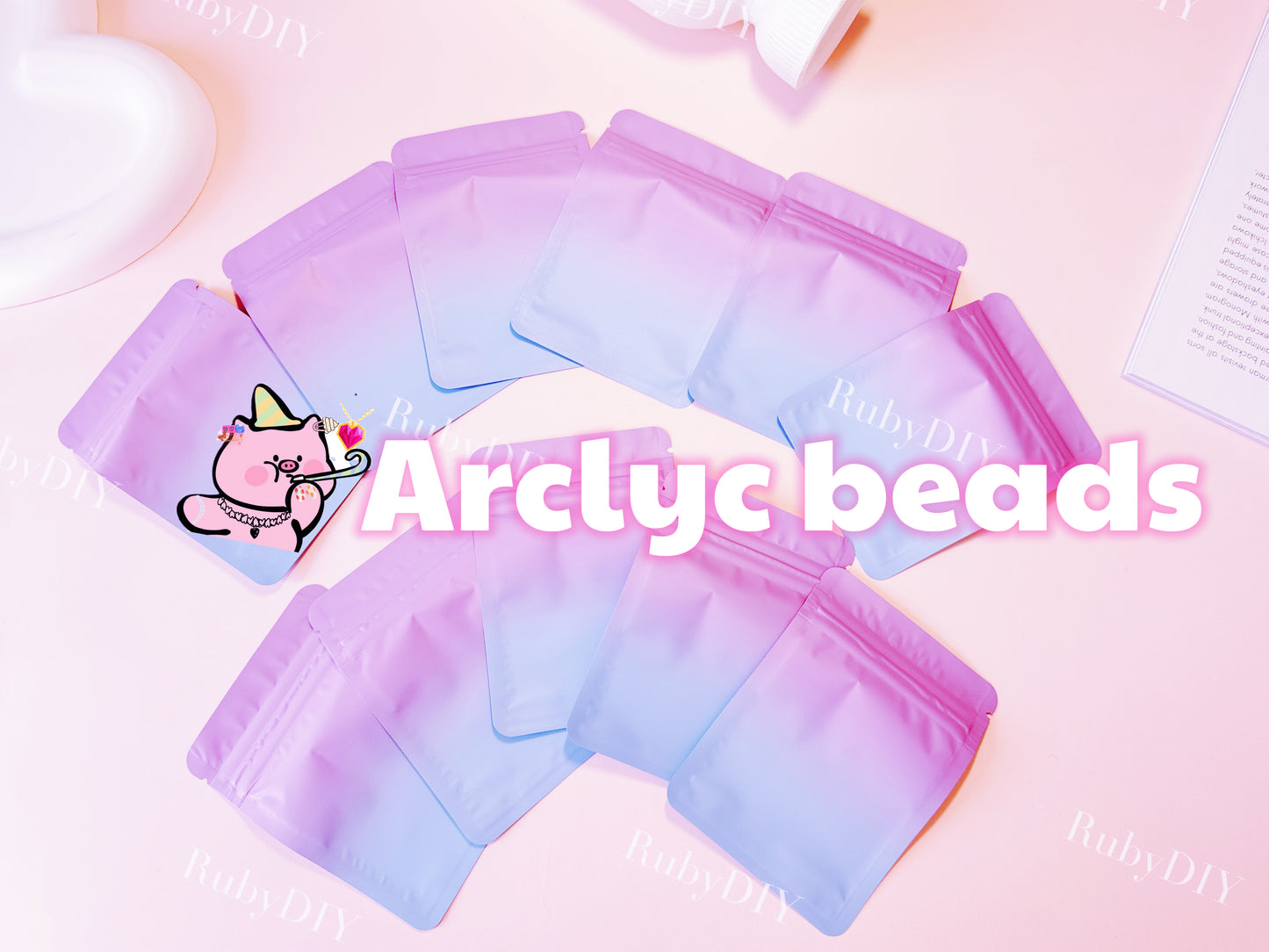 Acrylic Beads Lucky Bags - for Beaded Pen & Chain DIY